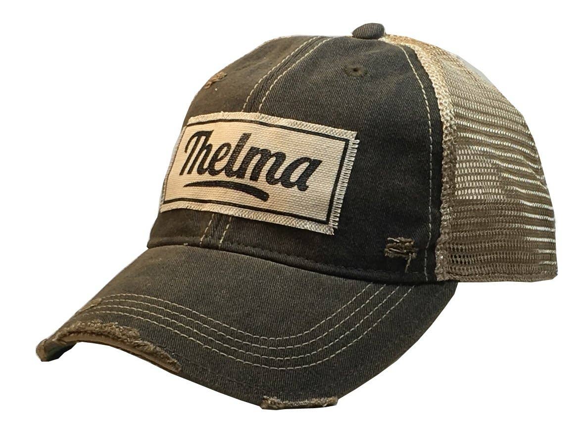 Vintage Life - Thelma Black Distressed Trucker Hat Baseball Cap